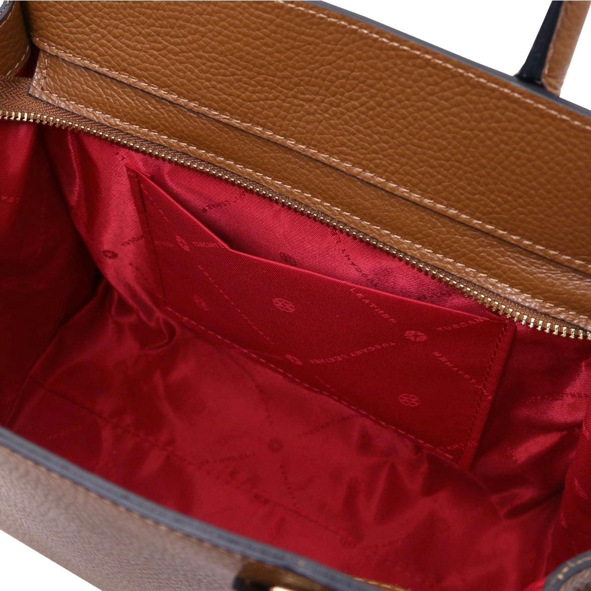 Leather Tote Bag ORIGAMI TL142507 in Cognac