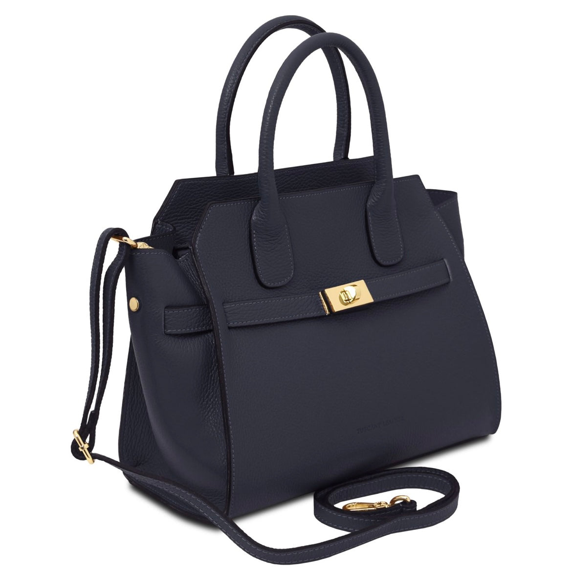 Leather Tote Bag ORIGAMI TL142507 in Dark Blue