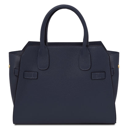 Leather Tote Bag ORIGAMI TL142507 in Dark Blue