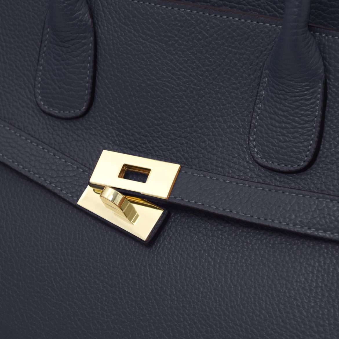 Leather Tote Bag ORIGAMI TL142507 in Dark Blue