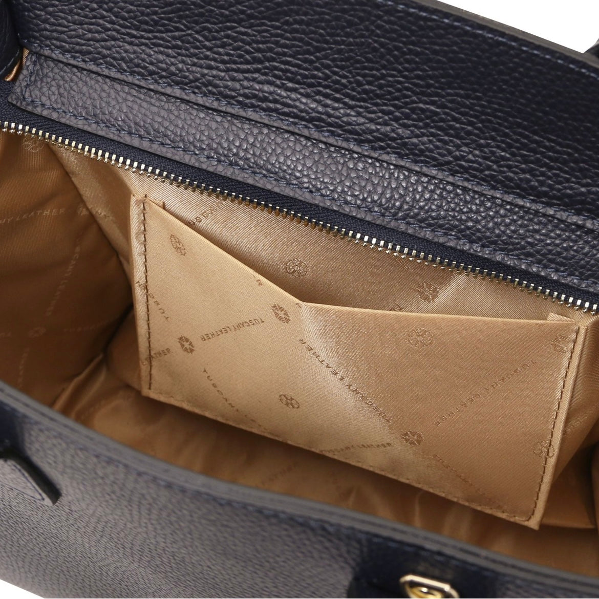 Leather Tote Bag ORIGAMI TL142507 in Dark Blue