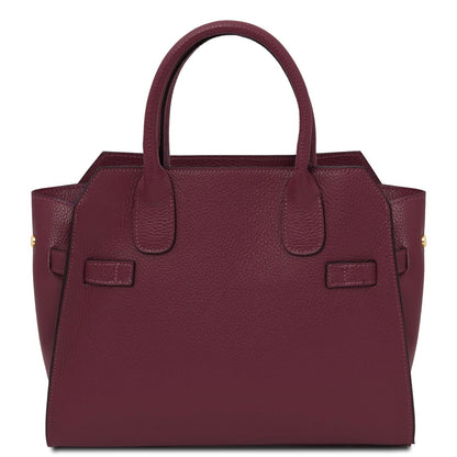 Leather Tote Bag ORIGAMI TL142507 in Bordeaux