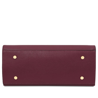 Leather Tote Bag ORIGAMI TL142507 in Bordeaux