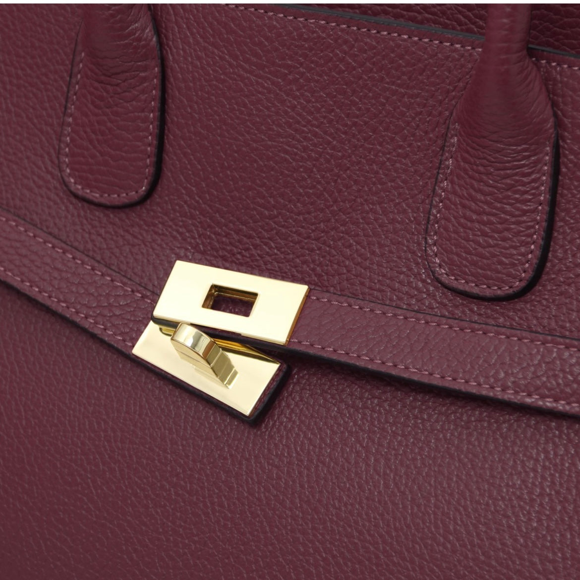 Leather Tote Bag ORIGAMI TL142507 in Bordeaux