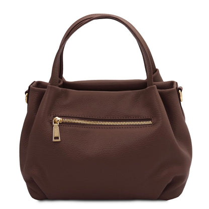Bags in Ireland Soft Leather Handbag NORA TL142372 in Coffee