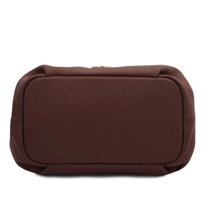 Bags in Ireland Soft Leather Handbag NORA TL142372 in Coffee