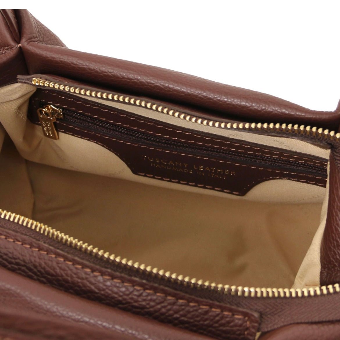 Bags in Ireland Soft Leather Handbag NORA TL142372 in Coffee