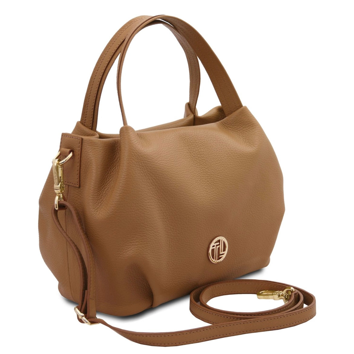 Bags in Ireland Soft Leather Handbag NORA TL142372 in Caramel