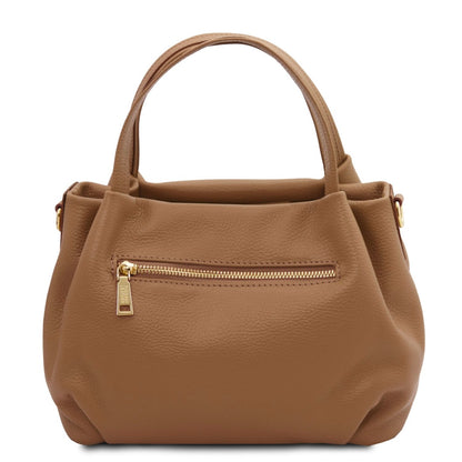 Bags in Ireland Soft Leather Handbag NORA TL142372 in Caramel