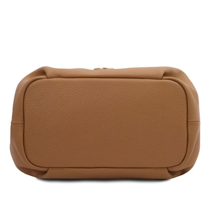 Bags in Ireland Soft Leather Handbag NORA TL142372 in Caramel