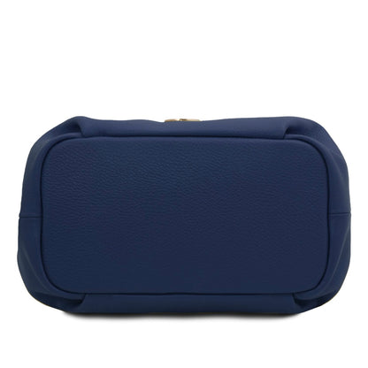 Bags in Ireland Soft Leather Handbag NORA TL142372 in Dark Blue