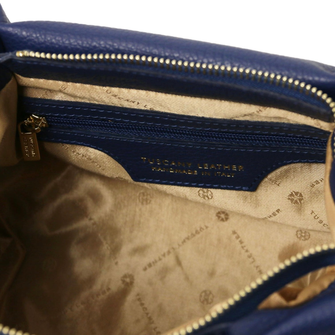 Bags in Ireland Soft Leather Handbag NORA TL142372 in Dark Blue