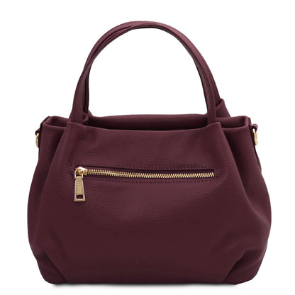 Bags in Ireland Soft Leather Handbag NORA TL142372 in Bordeaux