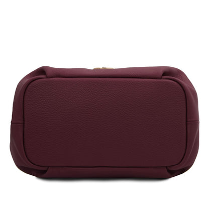 Bags in Ireland Soft Leather Handbag NORA TL142372 in Bordeaux