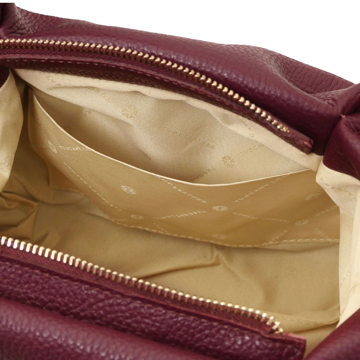 Bags in Ireland Soft Leather Handbag NORA TL142372 in Bordeaux