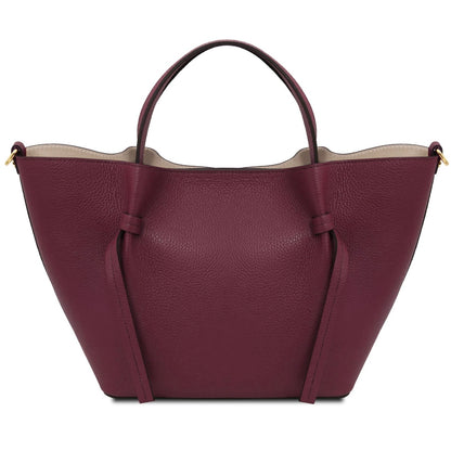 The Tropical Duchess Tuscany Leather LEGAME Leather Shopping bag - Large Size Bordeaux TL142481