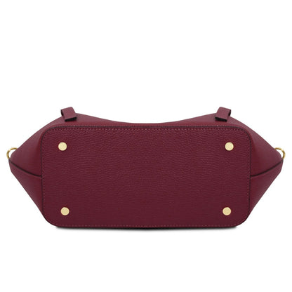 The Tropical Duchess Tuscany Leather LEGAME Leather Shopping bag - Large Size Bordeaux TL142481