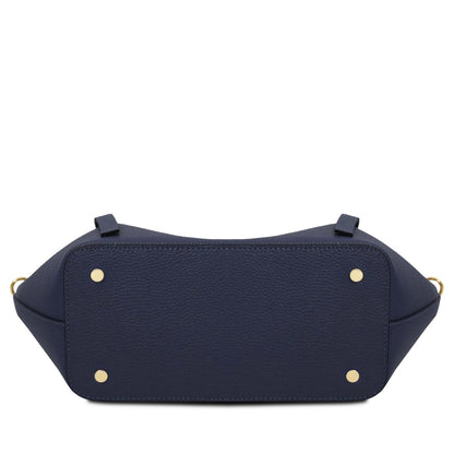 The Tropical Duchess Tuscany Leather LEGAME Leather Shopping bag - Large Size Dark Blue TL142481