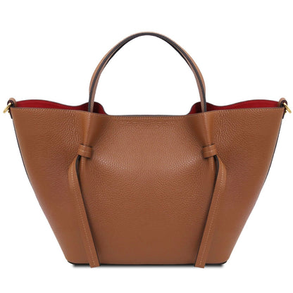 The Tropical Duchess Tuscany Leather LEGAME Leather Shopping bag - Large Size Cognac TL142481