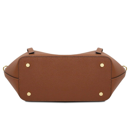 The Tropical Duchess Tuscany Leather LEGAME Leather Shopping bag - Large Size Cognac TL142481