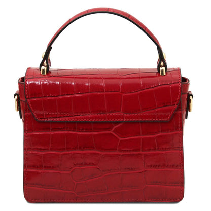 The Tropical Duchess Tuscany Leather Croc Croque in Red TL142503