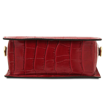 The Tropical Duchess Tuscany Leather Croc Croque in Red TL142503