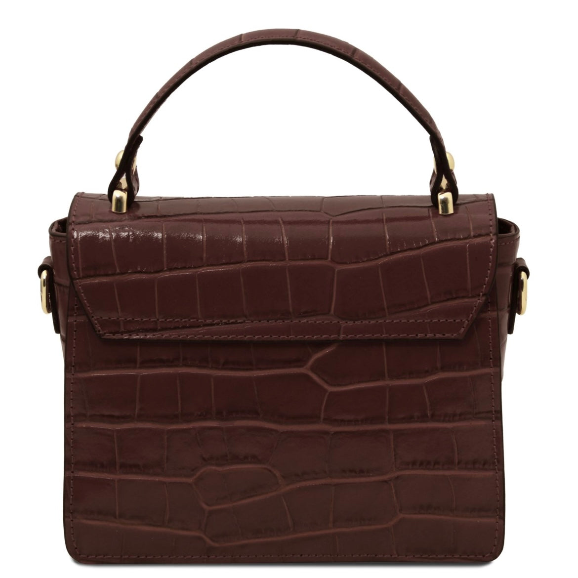 The Tropical Duchess Tuscany Leather Croc Croque in Coffee TL142503