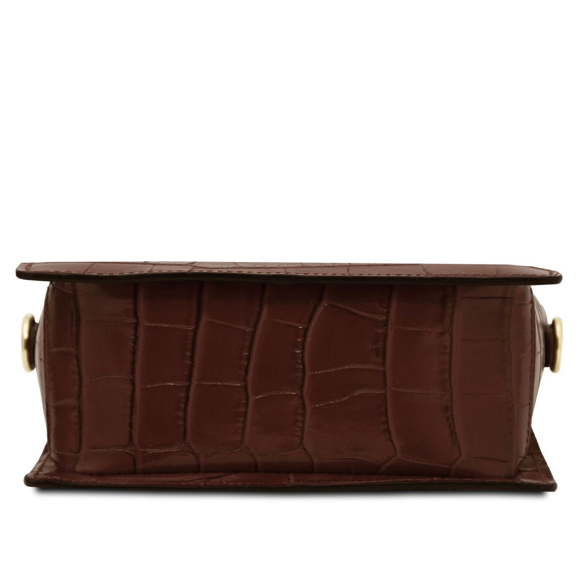 The Tropical Duchess Tuscany Leather Croc Croque in Coffee TL142503