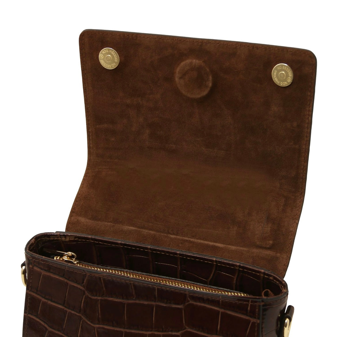 The Tropical Duchess Tuscany Leather Croc Croque in Coffee TL142503