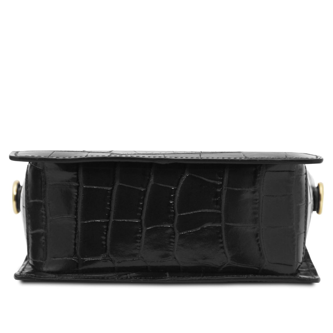 The Tropical Duchess Tuscany Leather Croc Croque in Black TL142503