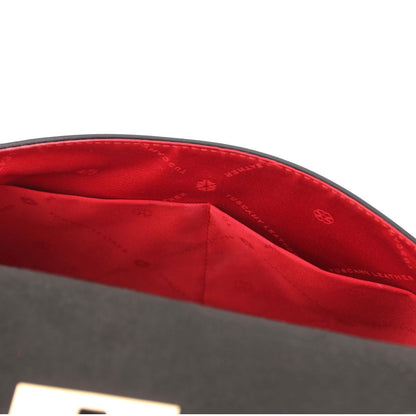 The Tropical Duchess Tuscany Leather Armonia Leather Handbag in Black TL142286