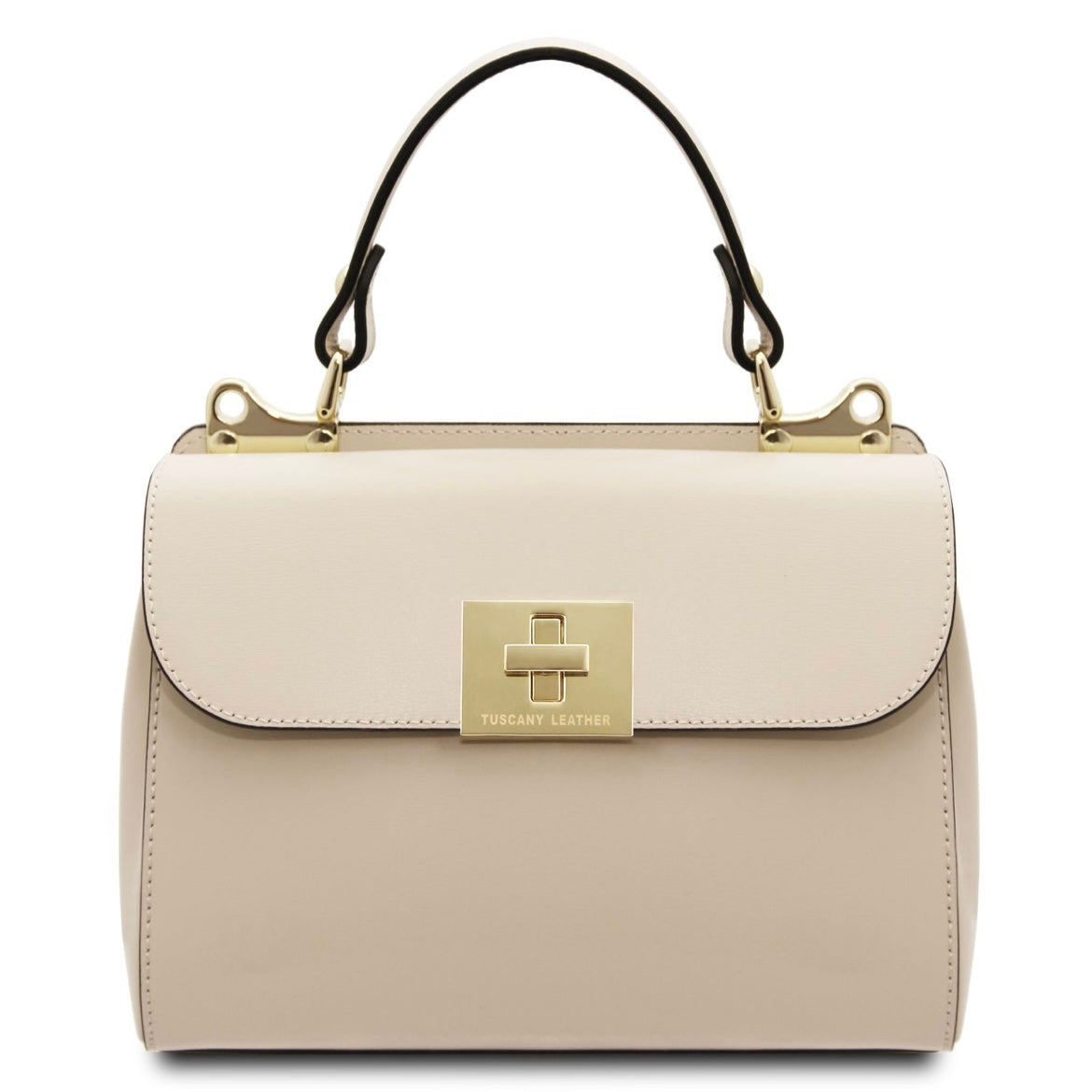 The Tropical Duchess Tuscany Leather Armonia Leather Handbag in Beige TL142286