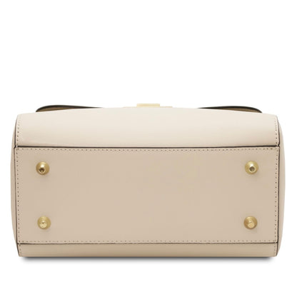The Tropical Duchess Tuscany Leather Armonia Leather Handbag in Beige TL142286