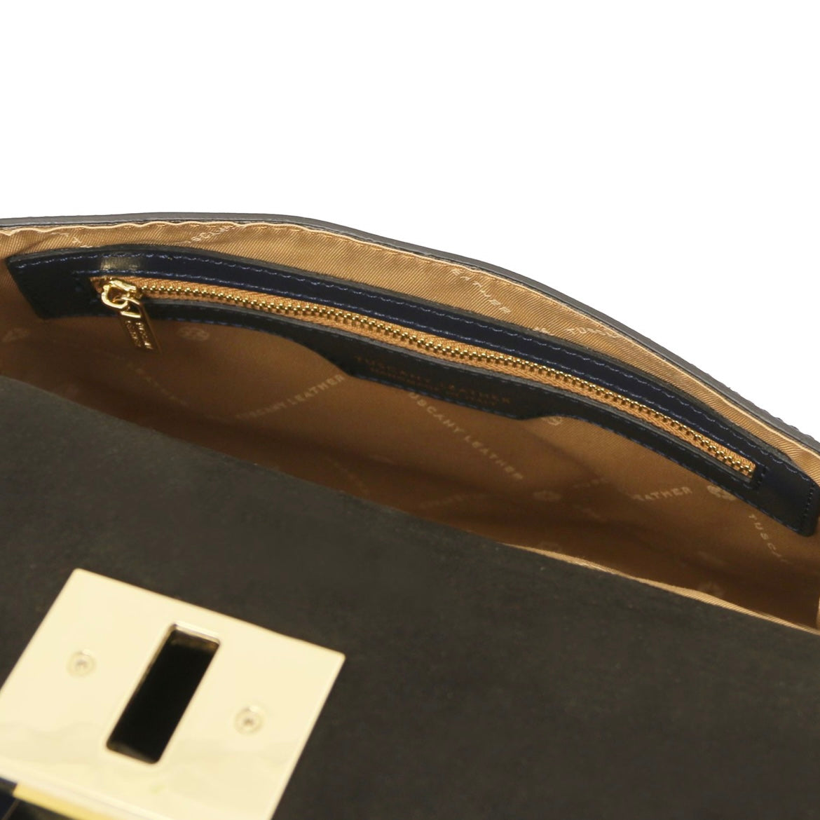 The Tropical Duchess Tuscany Leather Armonia Leather Handbag in Dark Blue TL142286