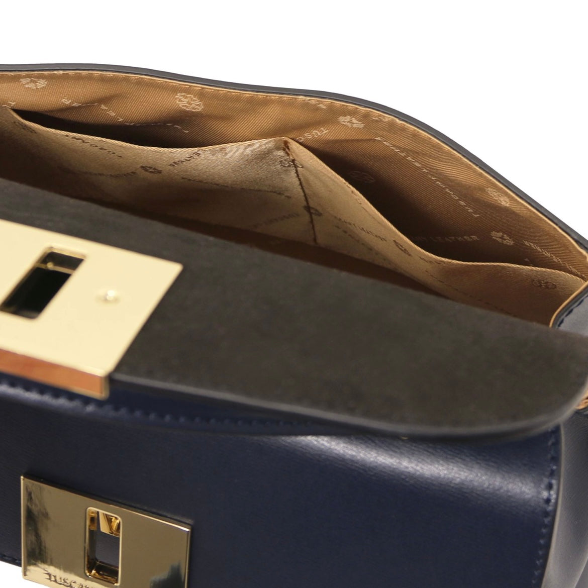 The Tropical Duchess Tuscany Leather Armonia Leather Handbag in Dark Blue TL142286