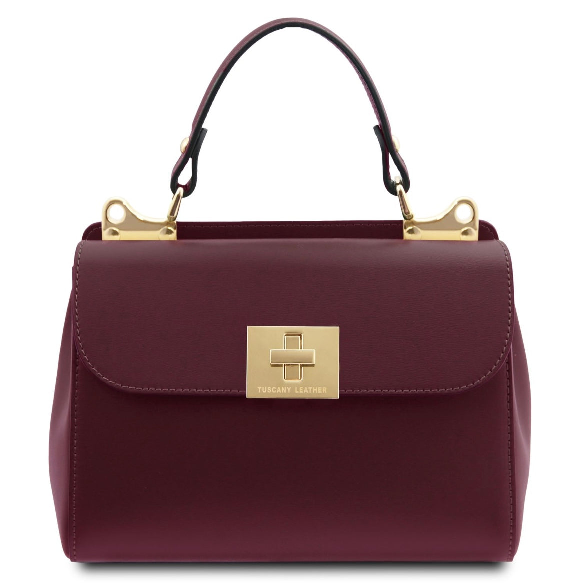 The Tropical Duchess Tuscany Leather Armonia Leather Handbag in Bordeaux TL142286