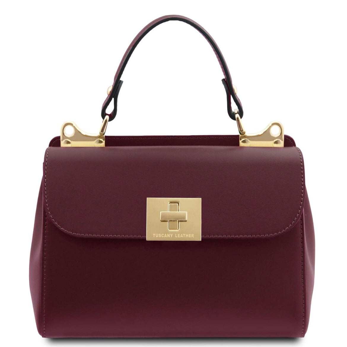 The Tropical Duchess Tuscany Leather Armonia Leather Handbag in Bordeaux TL142286