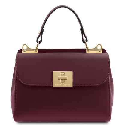 The Tropical Duchess Tuscany Leather Armonia Leather Handbag in Bordeaux TL142286
