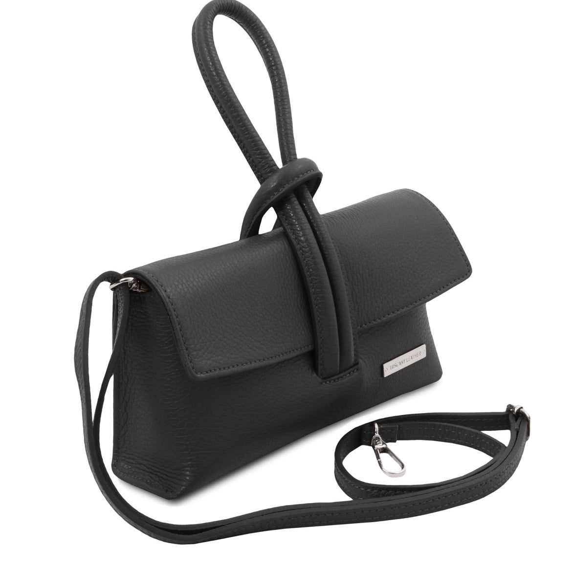 The Tropical Duchess Tuscany Leather Clutch Bag TL141990 in Black