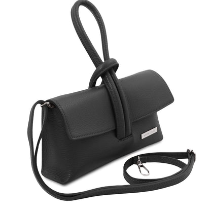 The Tropical Duchess Tuscany Leather Clutch Bag TL141990 in Black