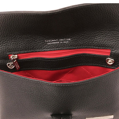 The Tropical Duchess Tuscany Leather Clutch Bag TL141990 in Black