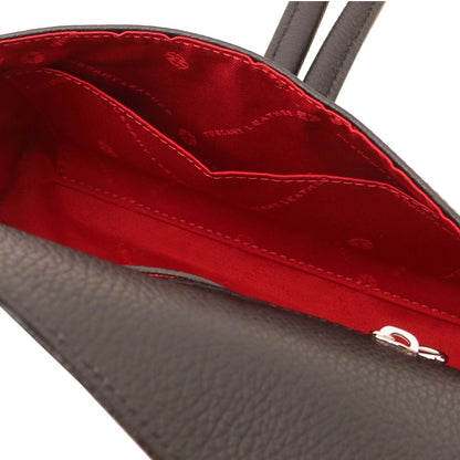 The Tropical Duchess Tuscany Leather Clutch Bag TL141990 in Black