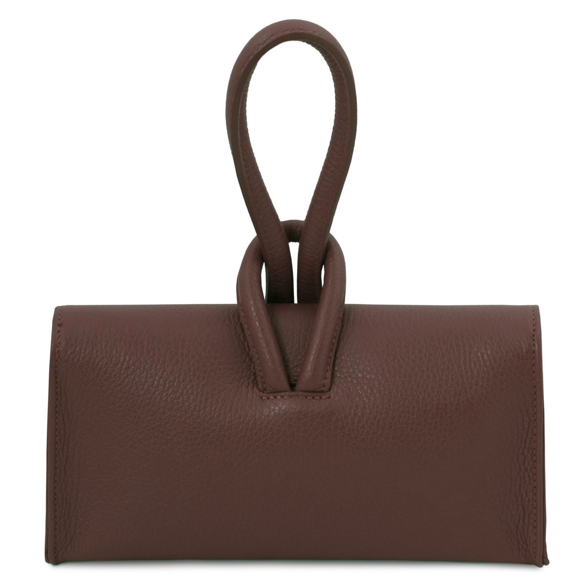 The Tropical Duchess Tuscany Leather Clutch Bag TL141990 in Coffee