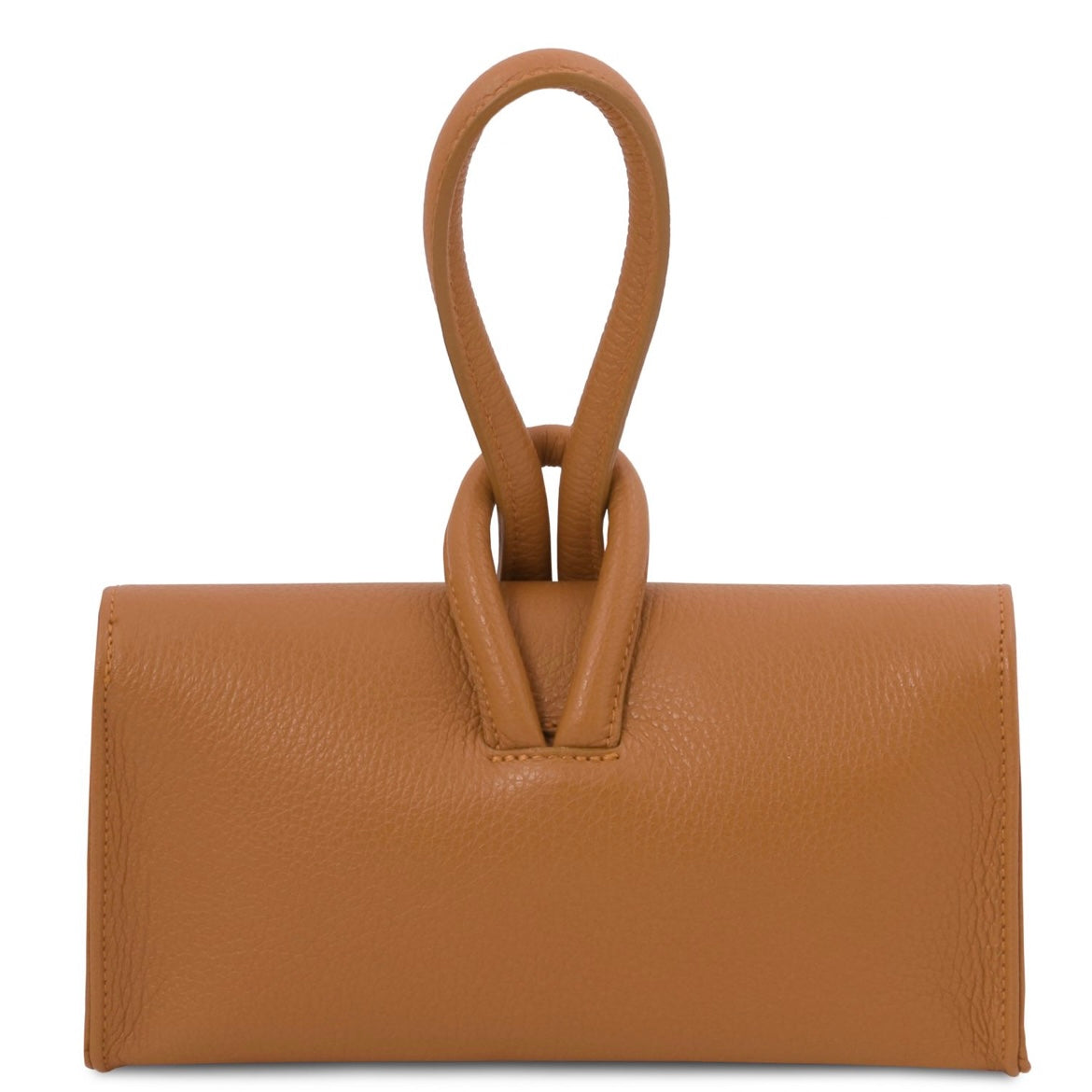 The Tropical Duchess Tuscany Leather Clutch Bag TL141990 in Cognac