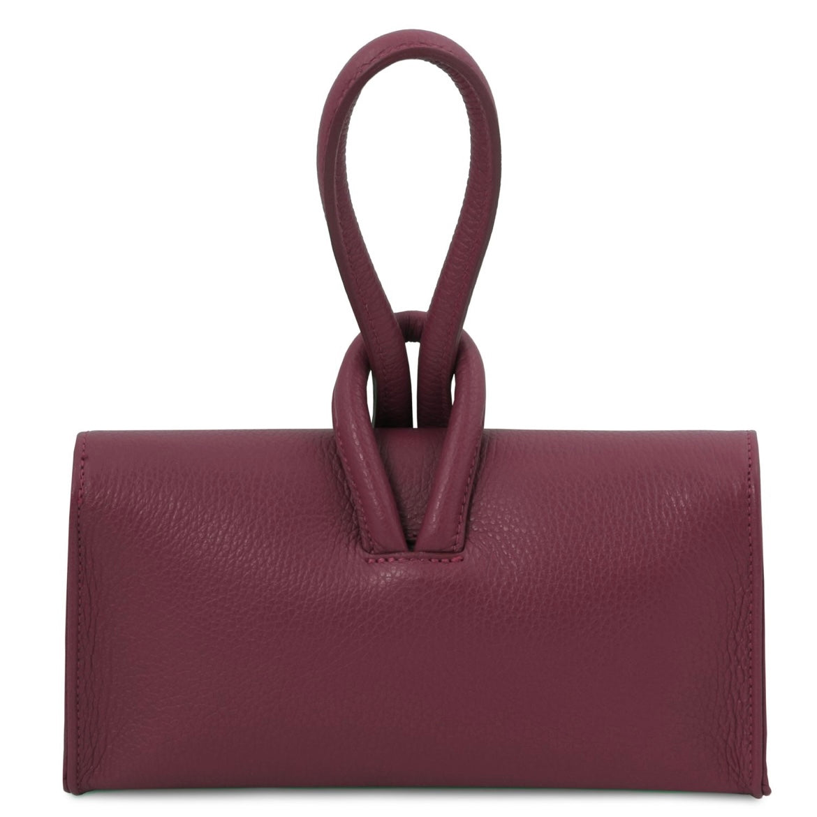 The Tropical Duchess Tuscany Leather Clutch Bag TL141990 in Bordeaux