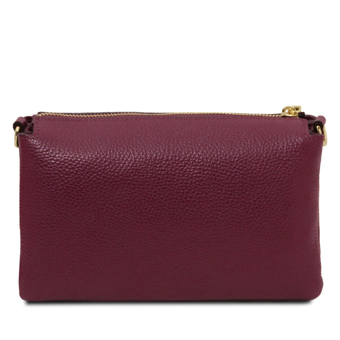 The Tropical Duchess Tuscany Leather Sia Soft Leather Clutch TL142479 in Bordeaux