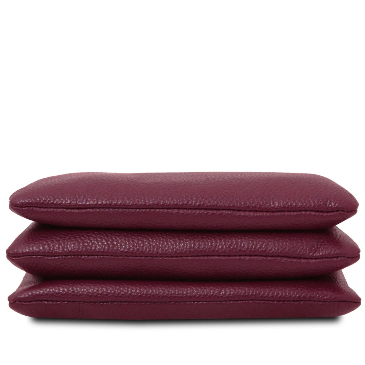 The Tropical Duchess Tuscany Leather Sia Soft Leather Clutch TL142479 in Bordeaux