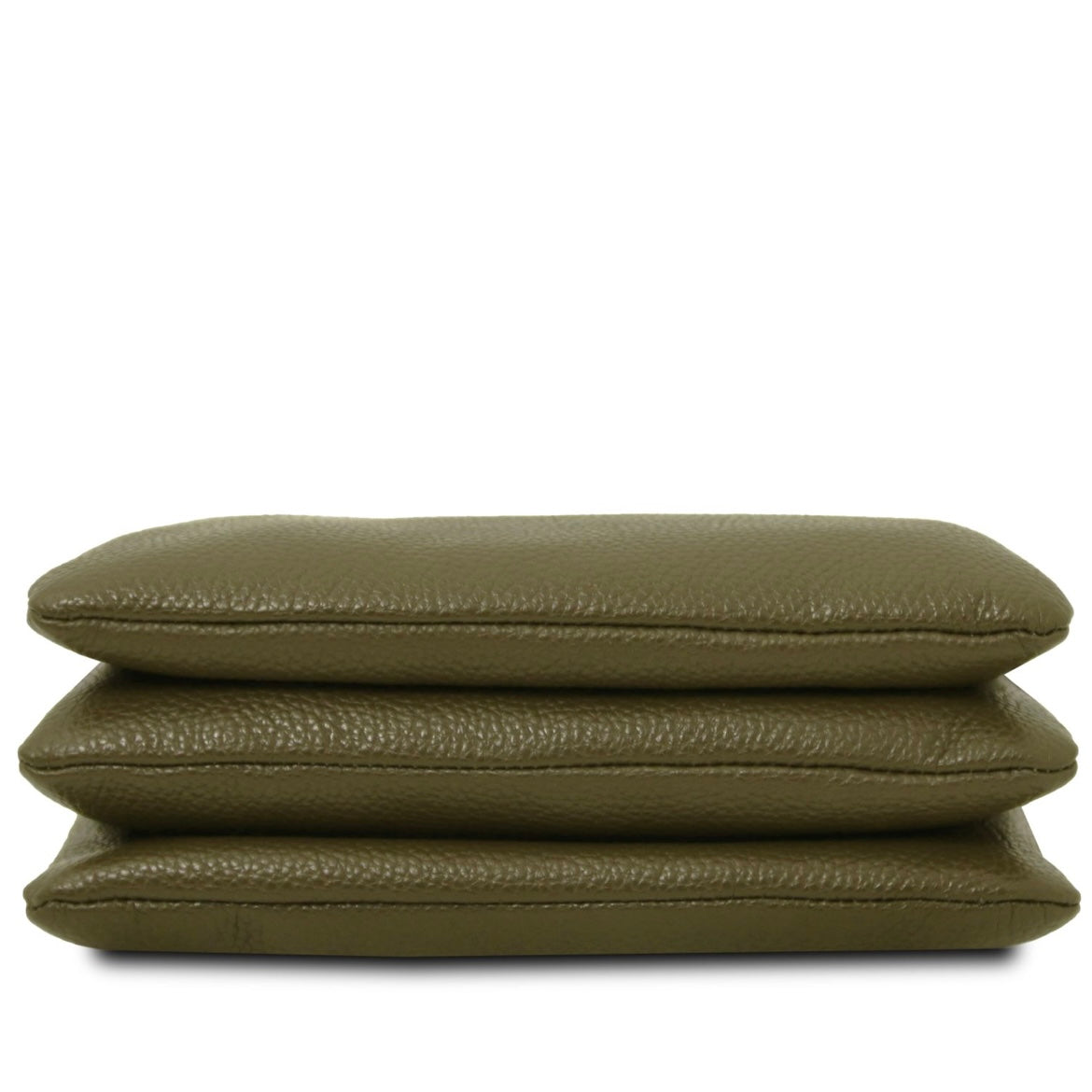 The Tropical Duchess Tuscany Leather Sia Soft Leather Clutch TL142479 in Forest Green