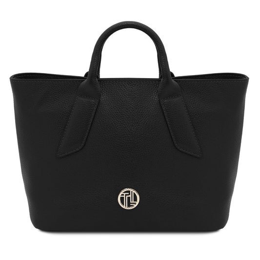 The Tropical Duchess Tuscany Leather Viva Leather Handbag TL142498 in Black