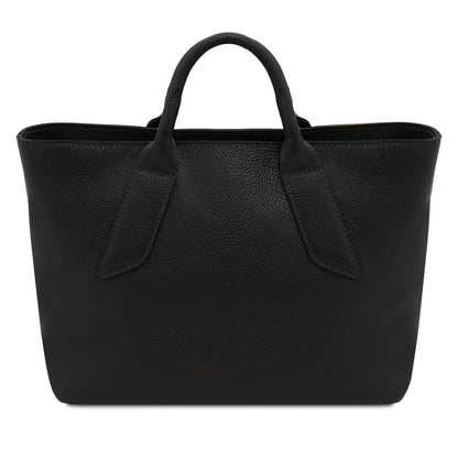The Tropical Duchess Tuscany Leather Viva Leather Handbag TL142498 in Black